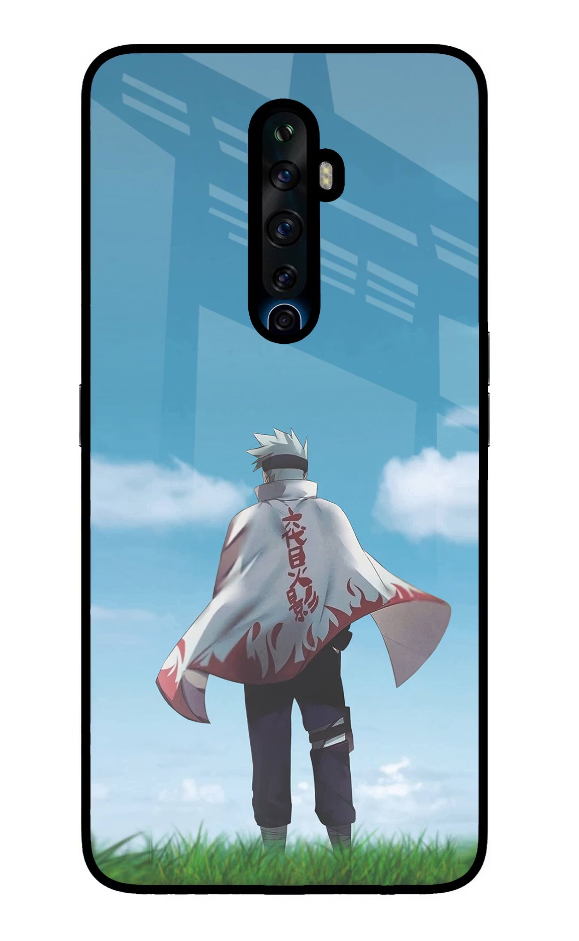 Kakashi Oppo Reno2 Z Glass Case Back Cover by Casekaro