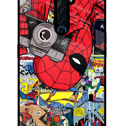 Spider Man Oppo Reno2 Z Glass Case Back Cover by Casekaro