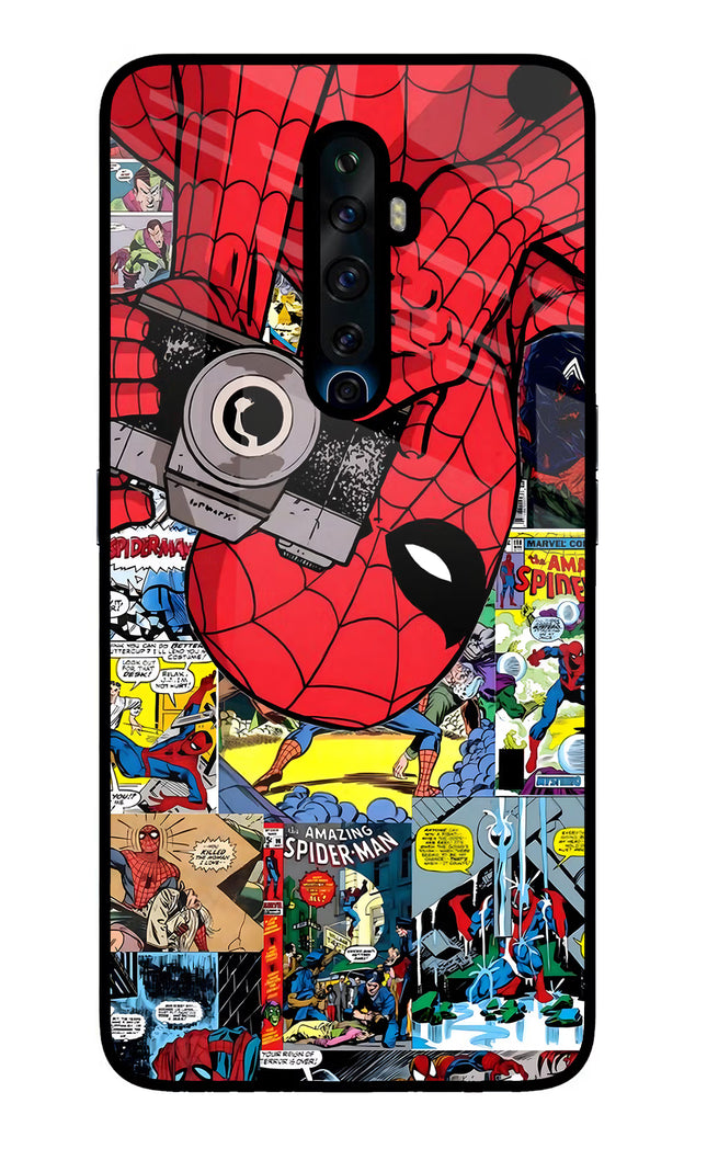 Spider Man Oppo Reno2 Z Glass Case Back Cover by Casekaro