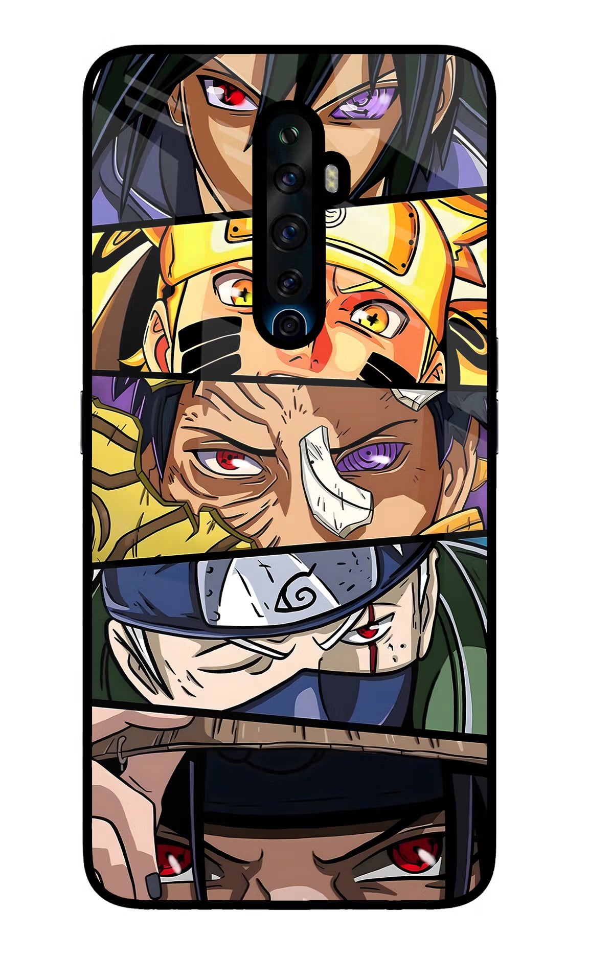 Naruto Character Oppo Reno2 Z Glass Case Back Cover by Casekaro