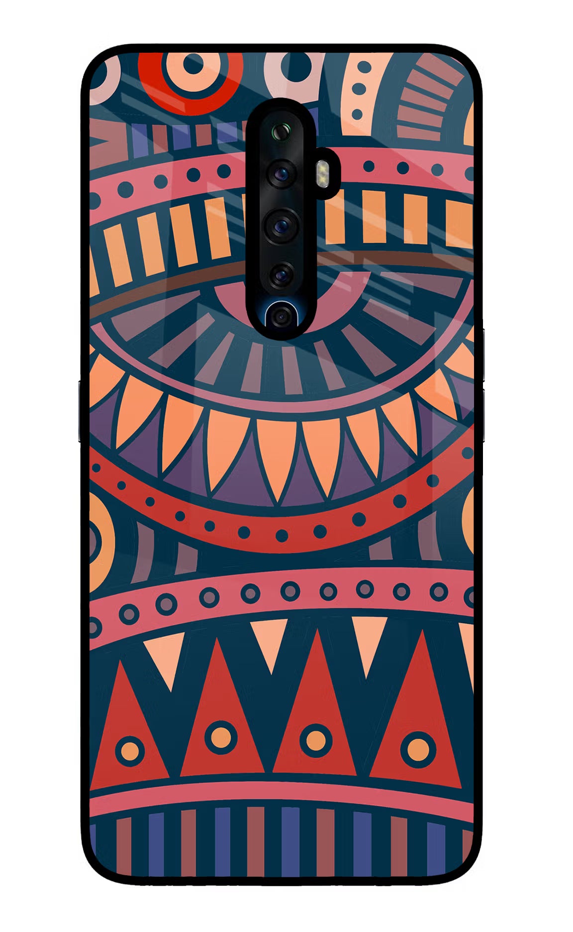 African Culture Design Oppo Reno2 Z Glass Case Back Cover by Casekaro