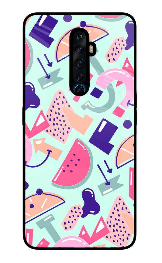 Doodle Pattern Oppo Reno2 Z Glass Case