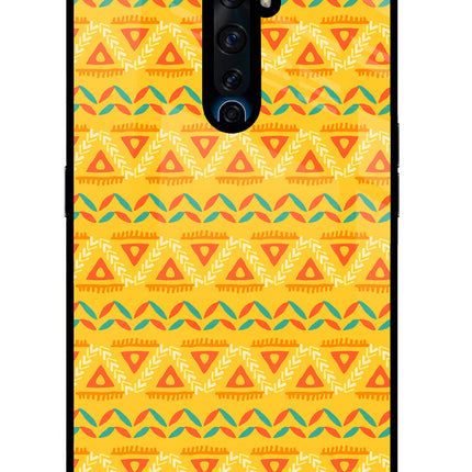 Tribal Pattern Oppo Reno2 Z Glass Case Back Cover by Casekaro