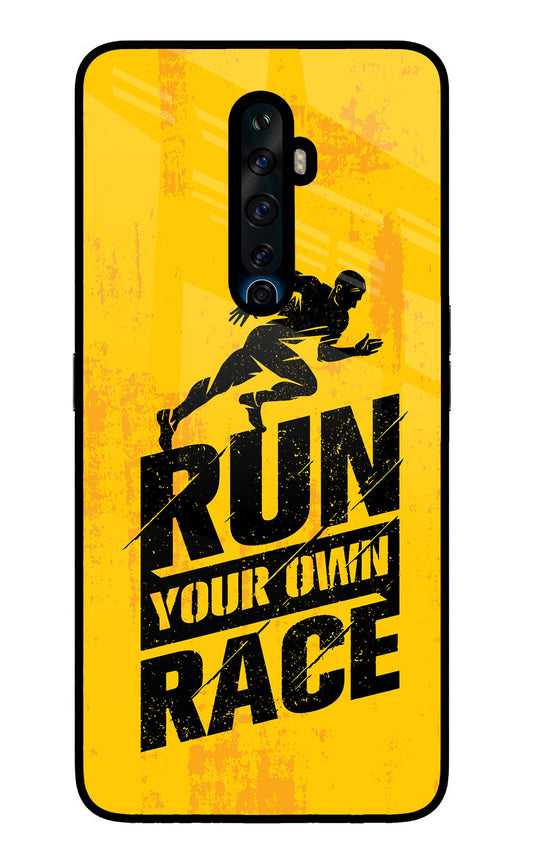 Run Your Own Race Oppo Reno2 Z Glass Case