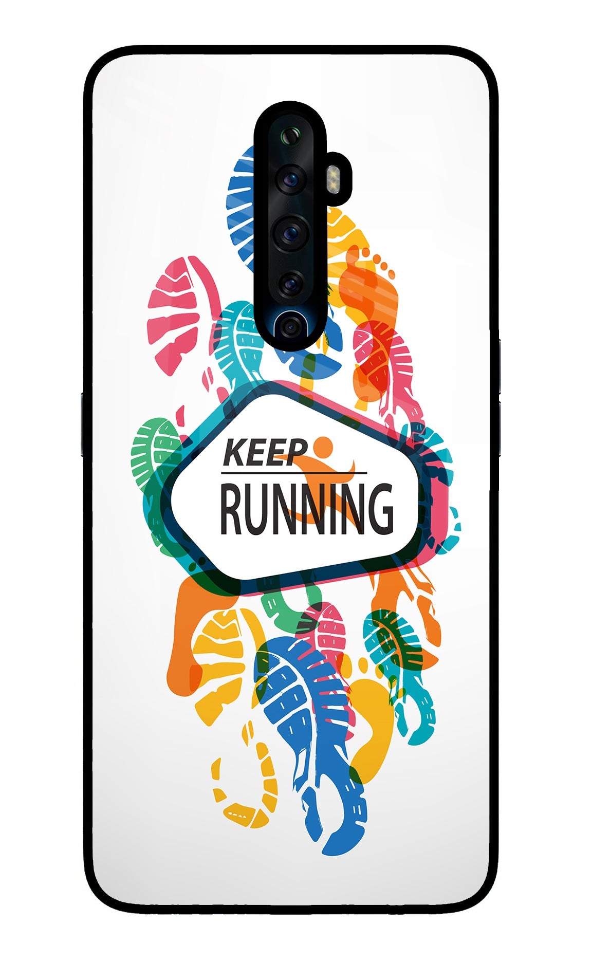 Keep Running Oppo Reno2 Z Glass Case