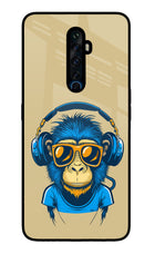 Monkey Headphone Oppo Reno2 Z Glass Case