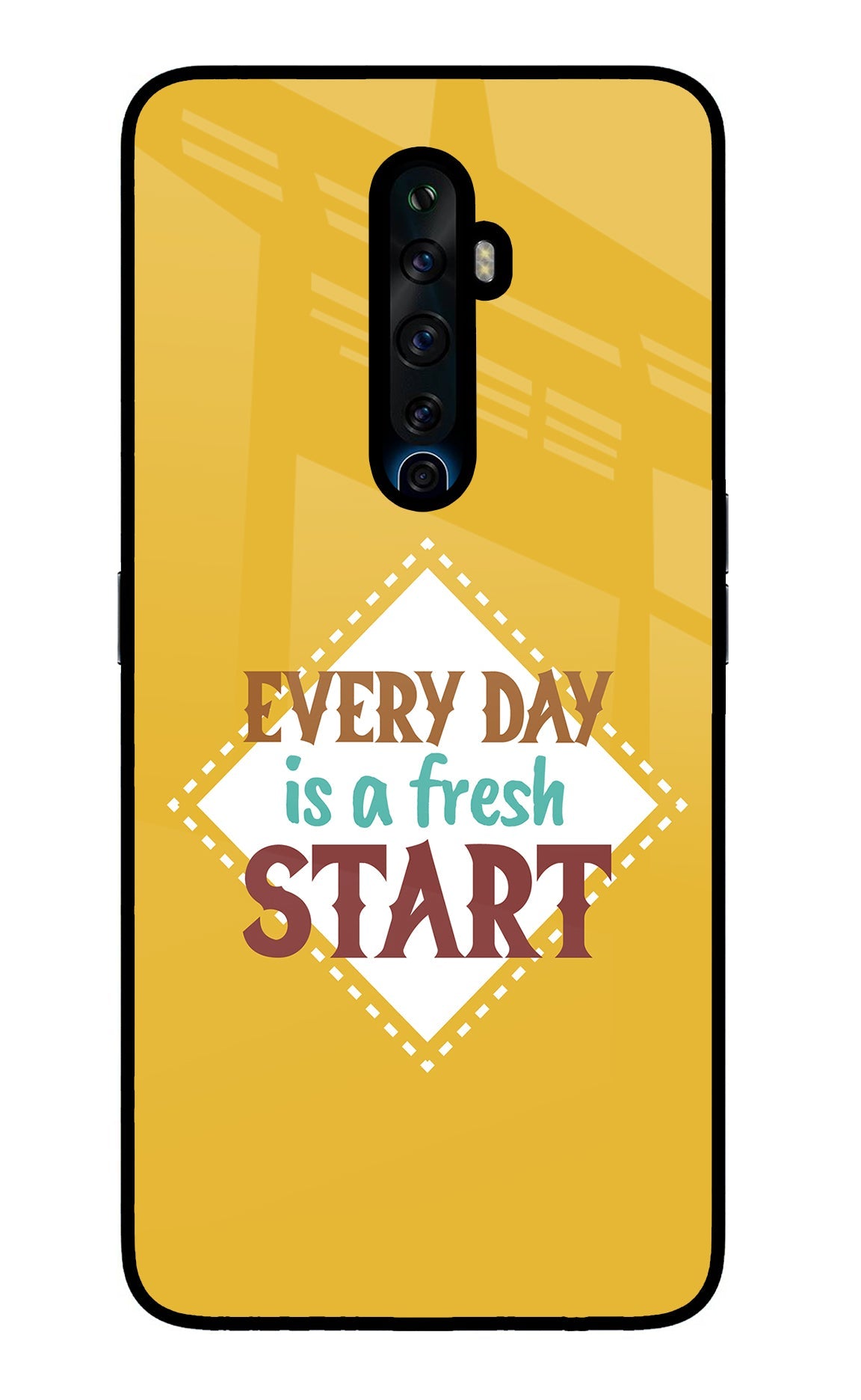 Every day is a Fresh Start Oppo Reno2 Z Glass Case