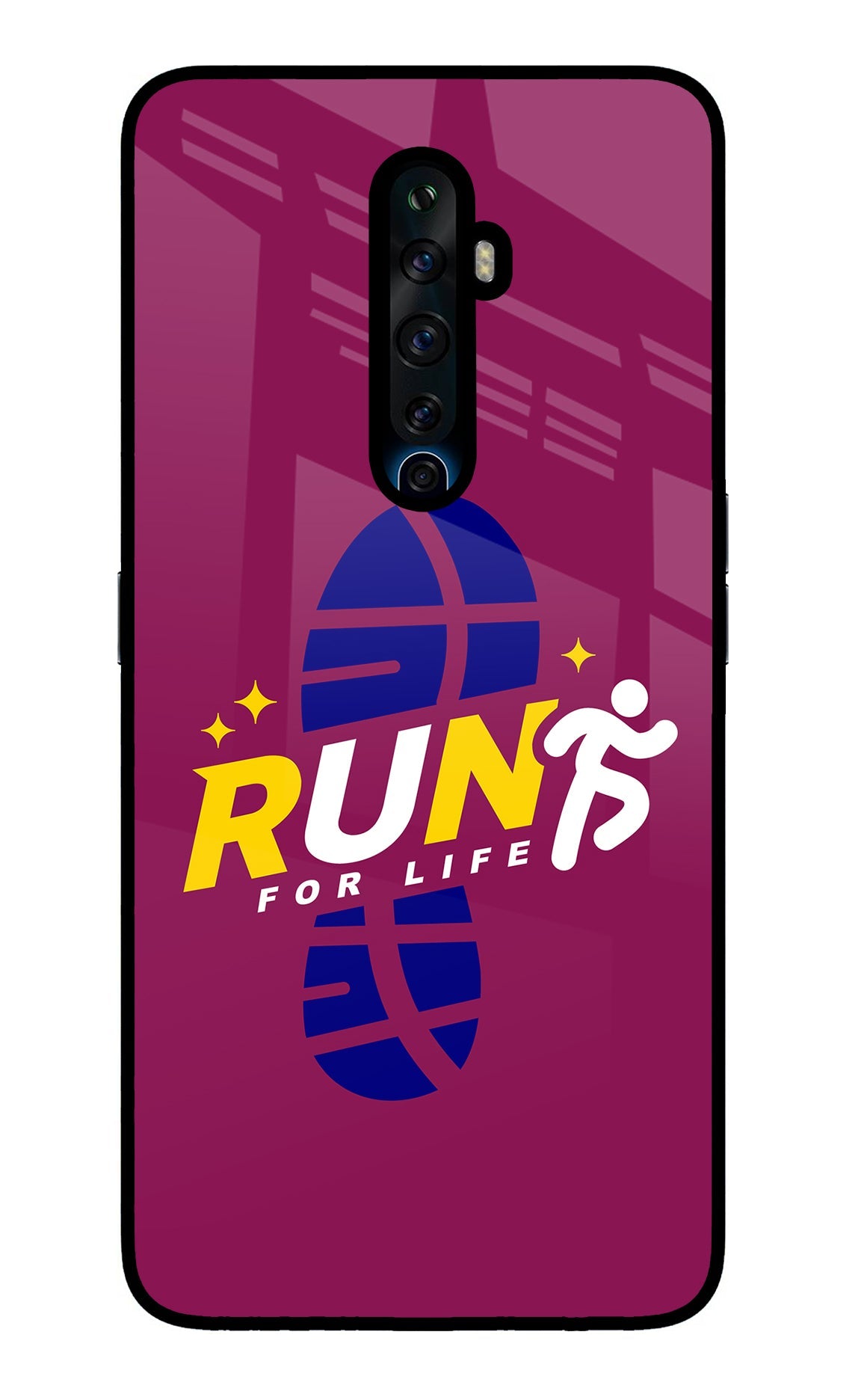 Run for Life Oppo Reno2 Z Glass Case