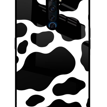 Cow Spots Oppo Reno2 Z Glass Case Back Cover by Casekaro