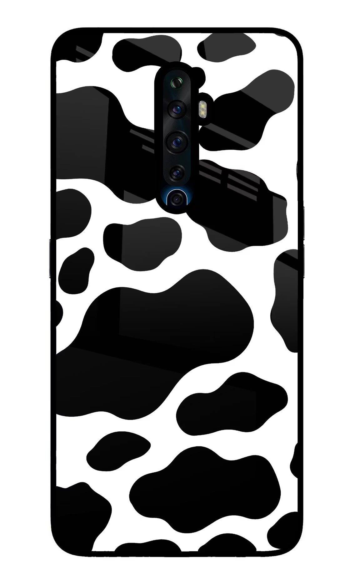 Cow Spots Oppo Reno2 Z Glass Case Back Cover by Casekaro