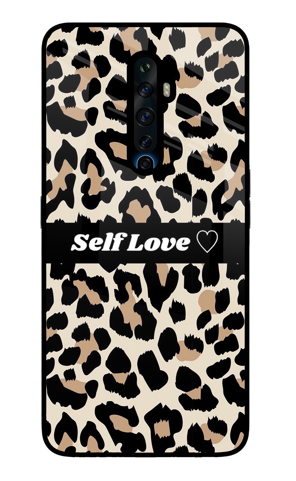 Leopard Print Self Love Oppo Reno2 Z Glass Case