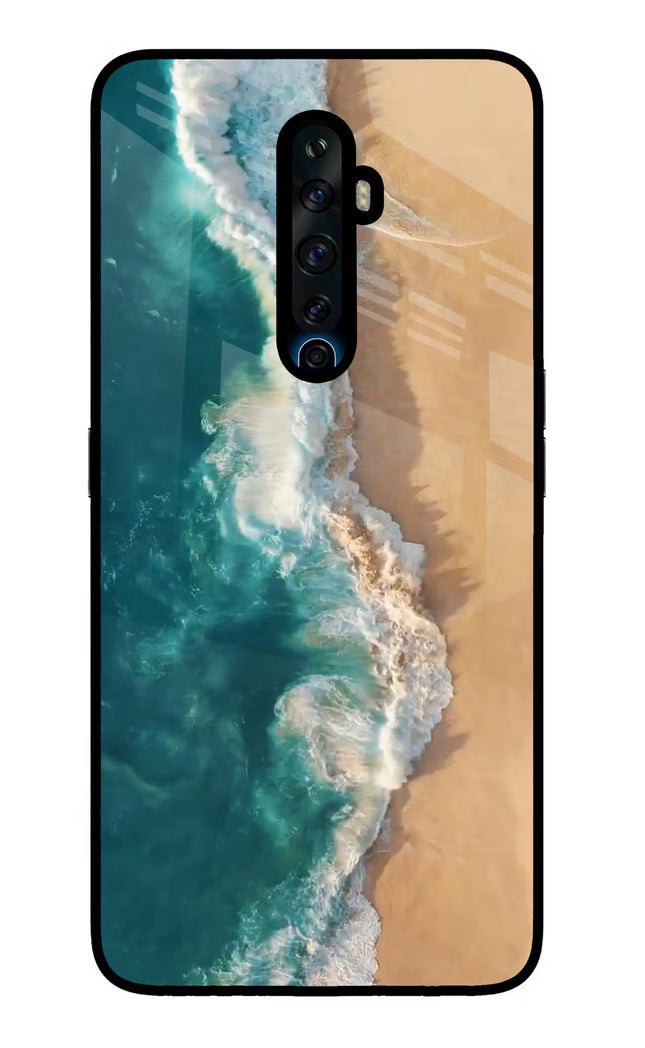 Ocean Beach Oppo Reno2 Z Glass Case Back Cover by Casekaro