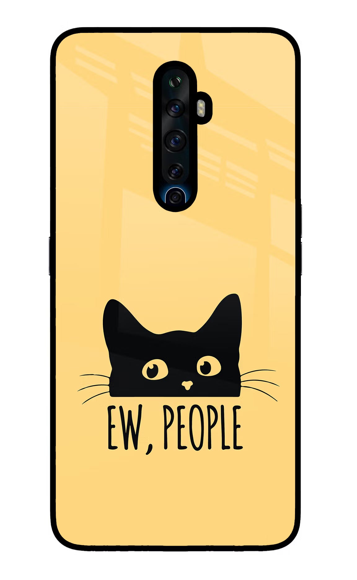 Ew People Catitude Oppo Reno2 Z Glass Case Back Cover by Casekaro