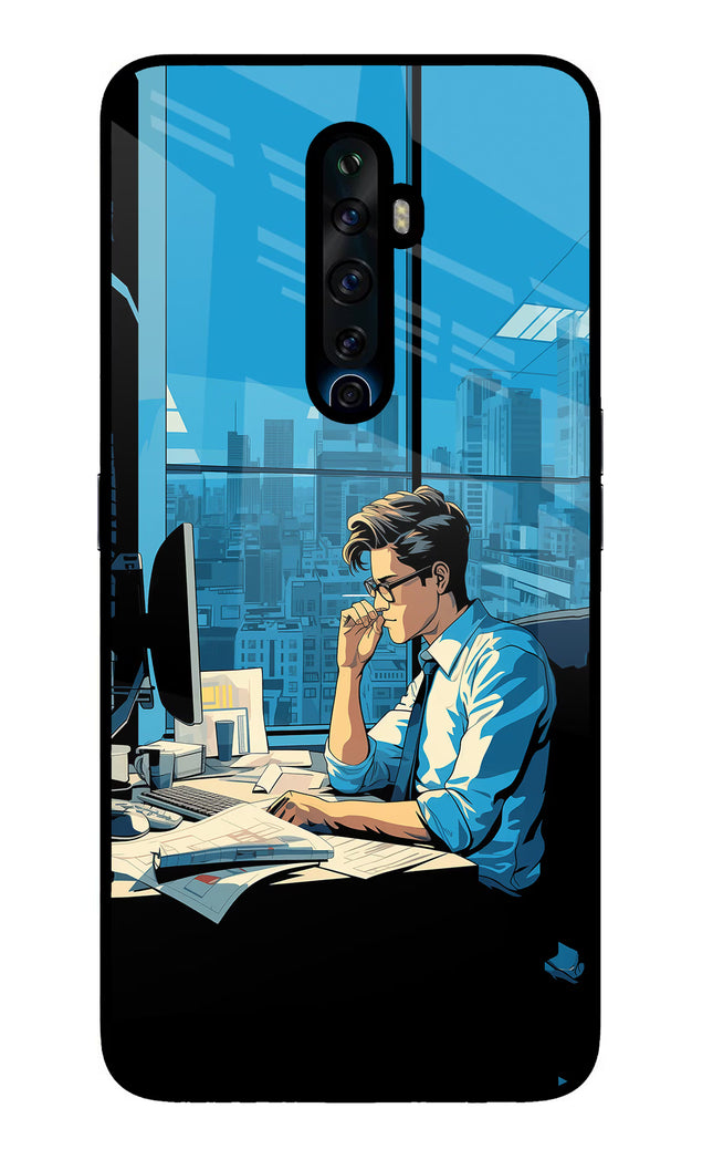 Focused Hustler (AI Generated) Oppo Reno2 Z Glass Case Back Cover by Casekaro