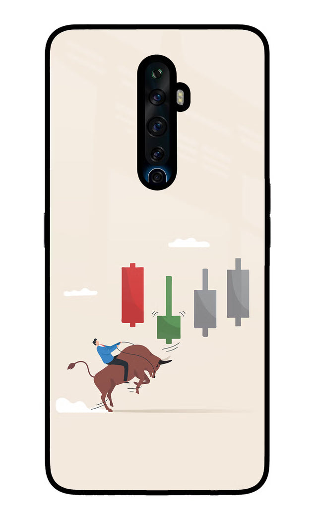 Bull Trading Momentum Oppo Reno2 Z Glass Case Back Cover by Casekaro