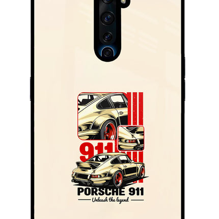 Classic Porsche 911 Oppo Reno2 Z Glass Case Back Cover by Casekaro