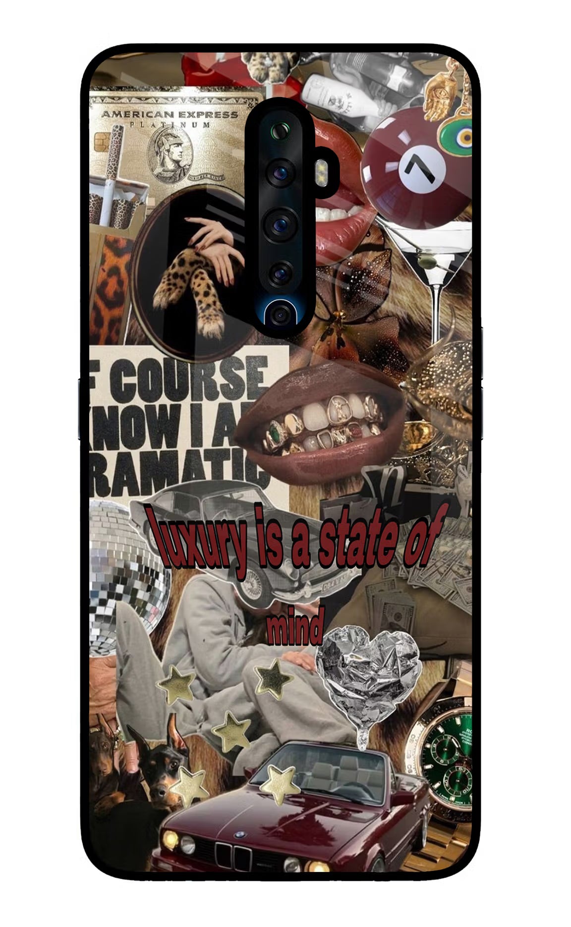 Luxury Oppo Reno2 Z Glass Case Back Cover by Casekaro