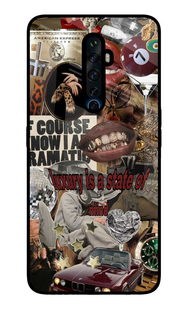 Luxury Oppo Reno2 Z Glass Case Back Cover by Casekaro