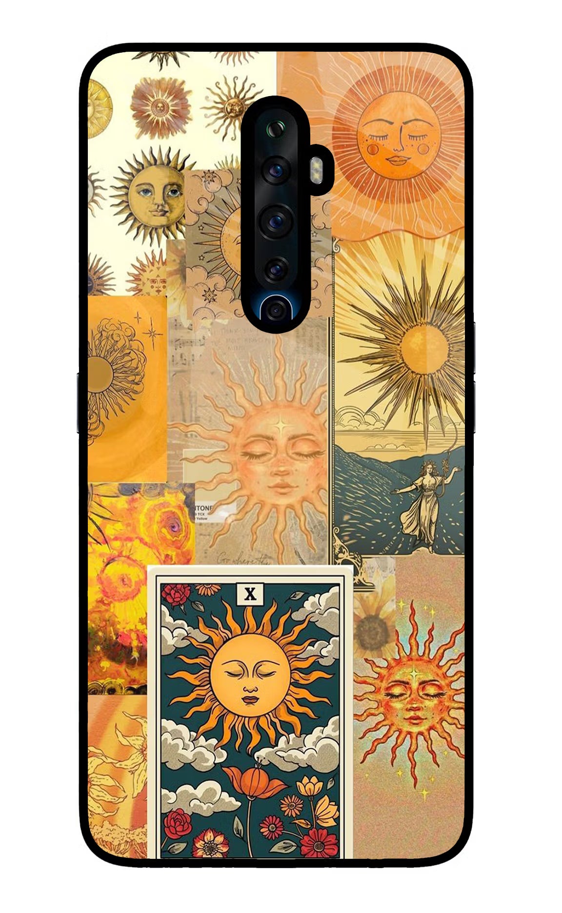 Sun Oppo Reno2 Z Glass Case Back Cover by Casekaro