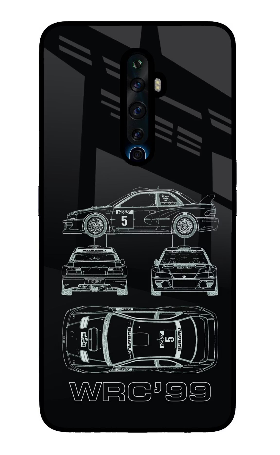 WRC'99 Oppo Reno2 Z Glass Case Back Cover by Casekaro