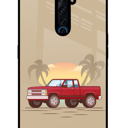 Desert Classic Drive Oppo Reno2 Z Glass Case Back Cover by Casekaro