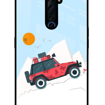 Mountain Trail Beast Oppo Reno2 Z Glass Case Back Cover by Casekaro
