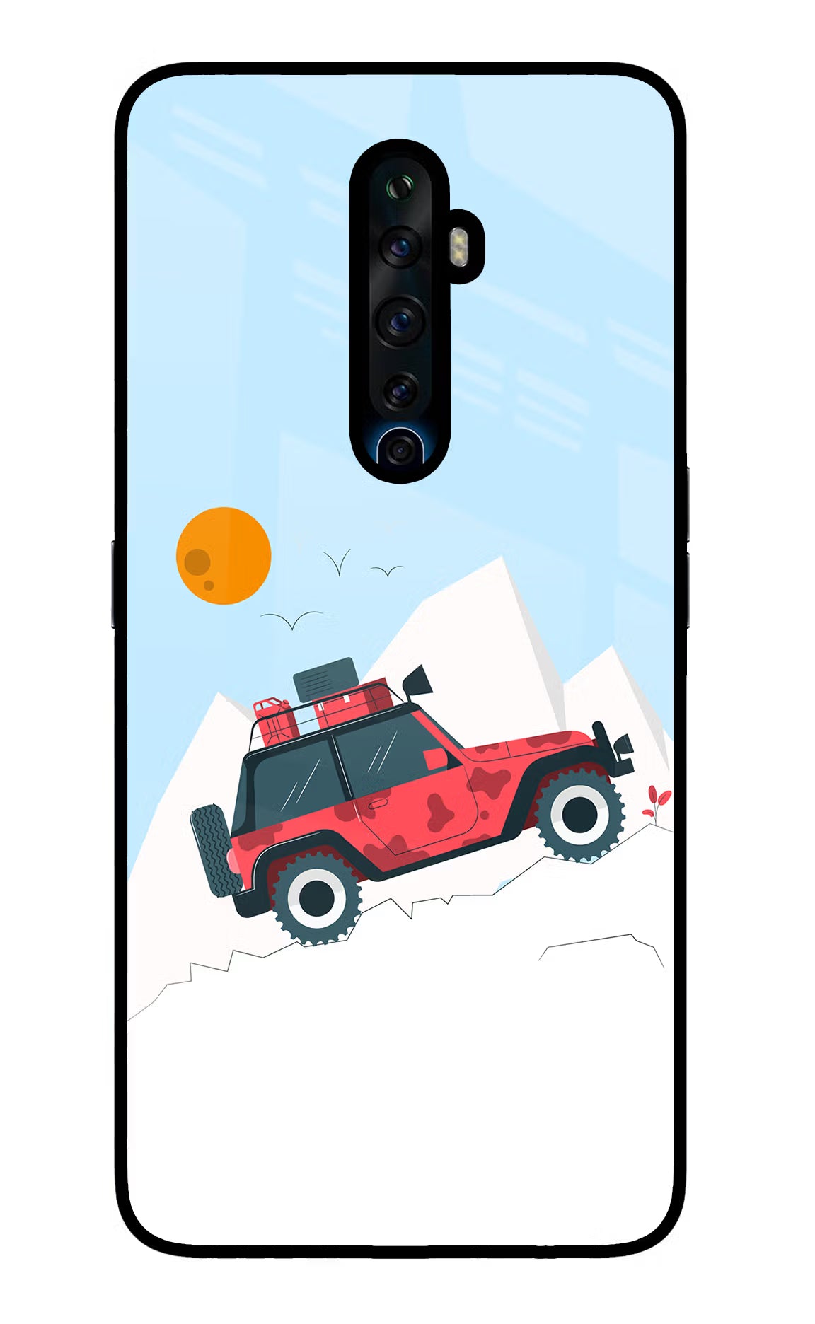 Mountain Trail Beast Oppo Reno2 Z Glass Case Back Cover by Casekaro