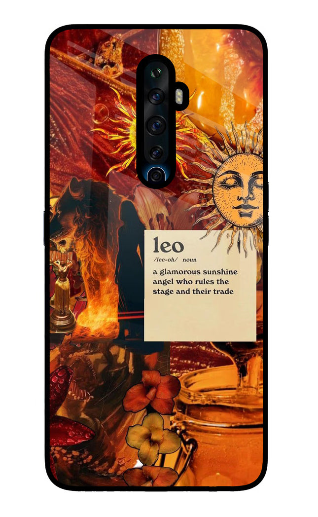 Leo Zodiac Oppo Reno2 Z Glass Case Back Cover by Casekaro