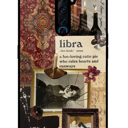 Libra Zodiac Oppo Reno2 Z Glass Case Back Cover by Casekaro