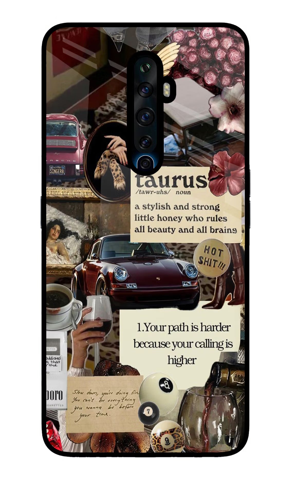 Taurus Zodiac Oppo Reno2 Z Glass Case