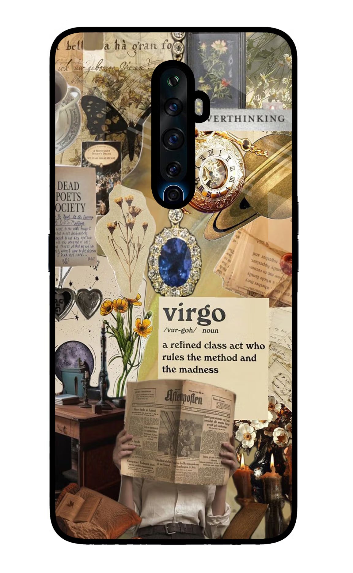 Virgo Zodiac Oppo Reno2 Z Glass Case Back Cover by Casekaro