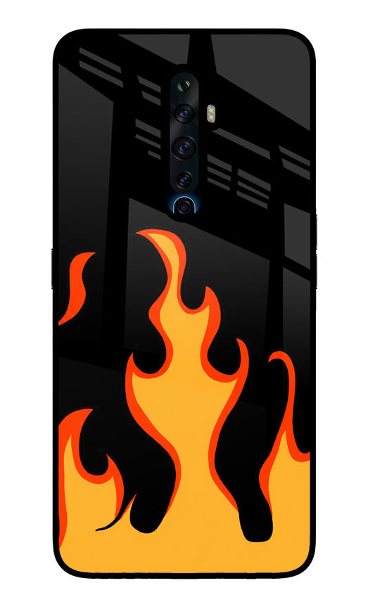 Fired Up – Black Oppo Reno2 Z Glass Case