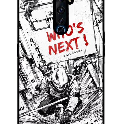 Who's Next Oppo Reno2 Z Glass Case Back Cover by Casekaro