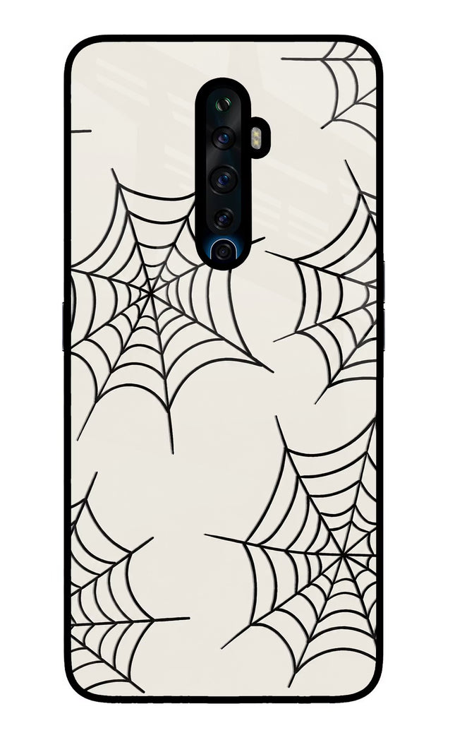 Spider Web Oppo Reno2 Z Glass Case Back Cover by Casekaro