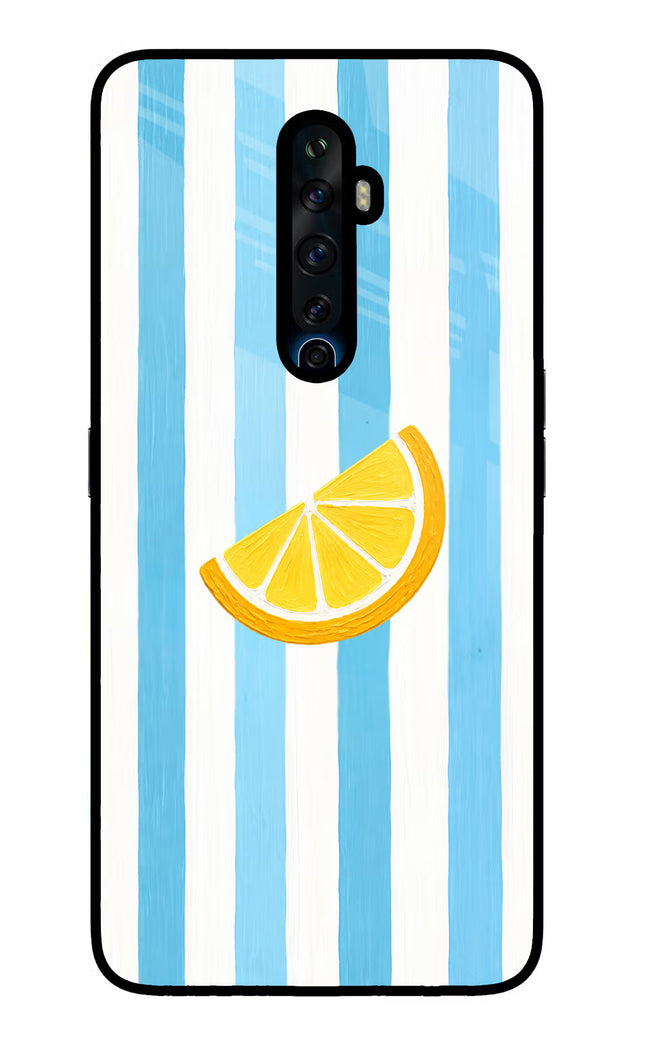 Summer Lemon Oppo Reno2 Z Glass Case Back Cover by Casekaro