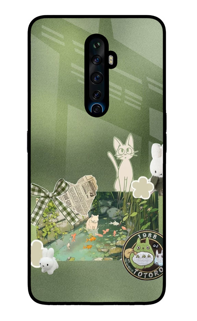 Aesthetic anime Oppo Reno2 Z Glass Case Back Cover by Casekaro