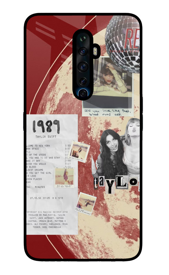 Taylor Swift Oppo Reno2 Z Glass Case Back Cover by Casekaro