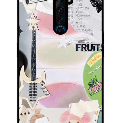 Softcore case Oppo Reno2 Z Glass Case Back Cover by Casekaro