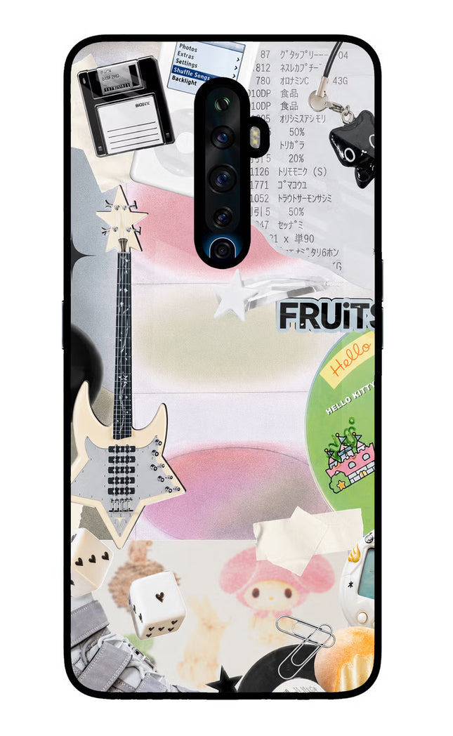 Softcore case Oppo Reno2 Z Glass Case Back Cover by Casekaro