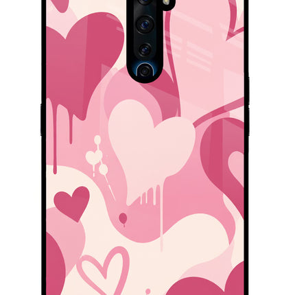 Hearty case Oppo Reno2 Z Glass Case Back Cover by Casekaro