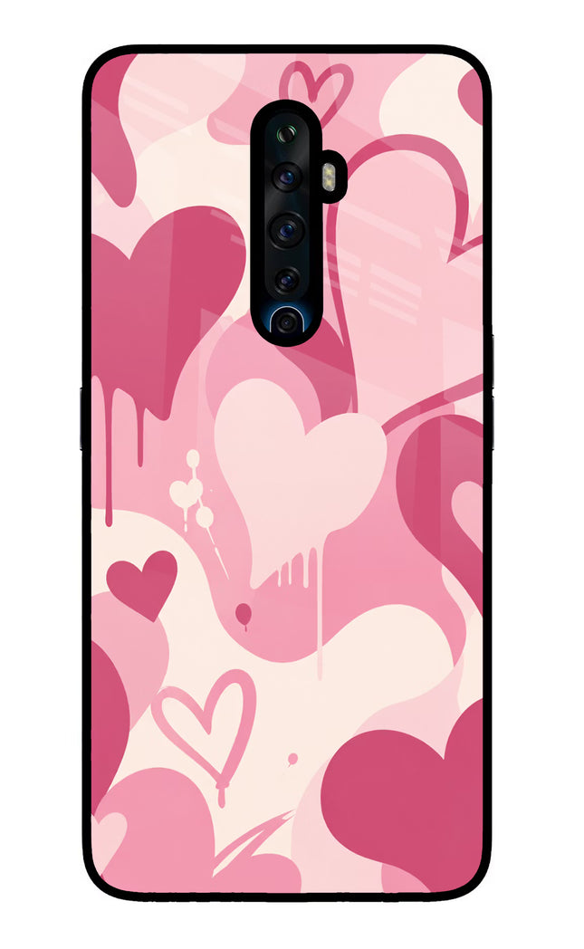 Hearty case Oppo Reno2 Z Glass Case Back Cover by Casekaro