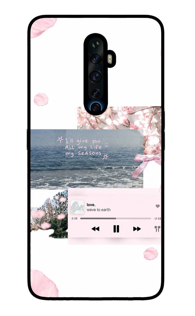 Wave to earth Oppo Reno2 Z Glass Case Back Cover by Casekaro