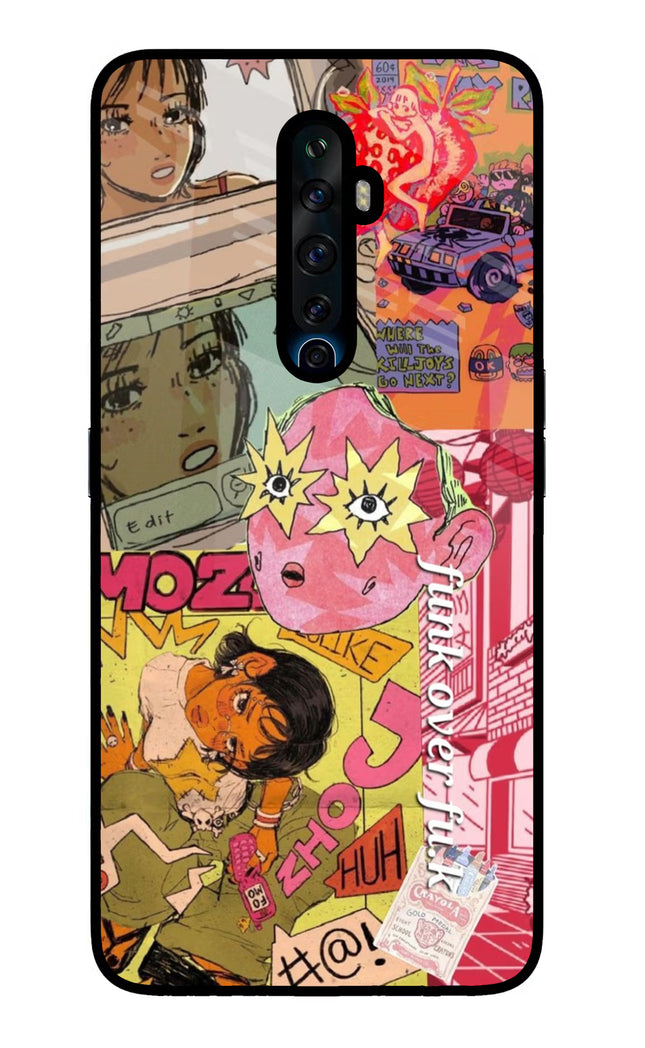 Funkover Oppo Reno2 Z Glass Case Back Cover by Casekaro