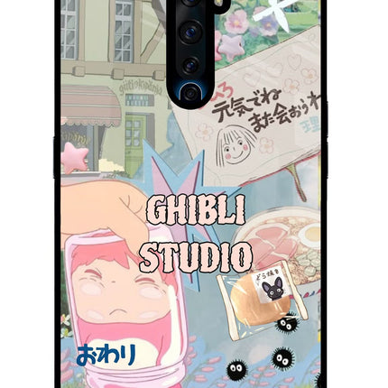 Studio Ghibli Oppo Reno2 Z Glass Case Back Cover by Casekaro