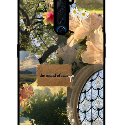 Rain Oppo Reno2 Z Glass Case Back Cover by Casekaro