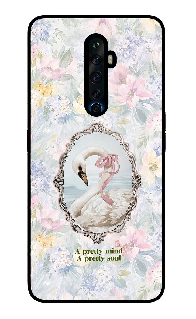 Pretty Mind Pretty Soul Oppo Reno2 Z Glass Case Back Cover by Casekaro