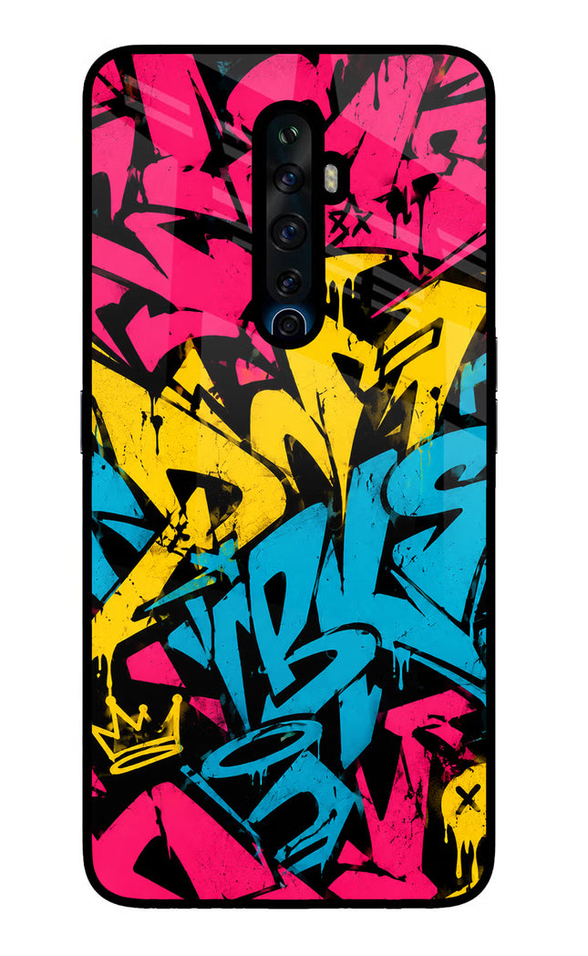 Graffiti Vibe Oppo Reno2 Z Glass Case Back Cover by Casekaro