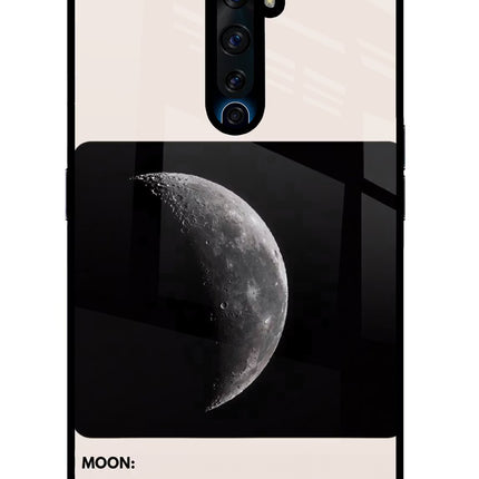Moon Phase Oppo Reno2 Z Glass Case Back Cover by Casekaro