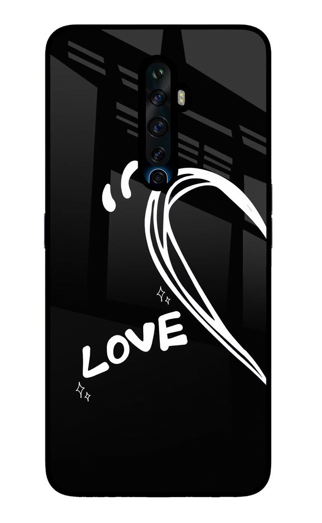Love Line Oppo Reno2 Z Glass Case Back Cover by Casekaro