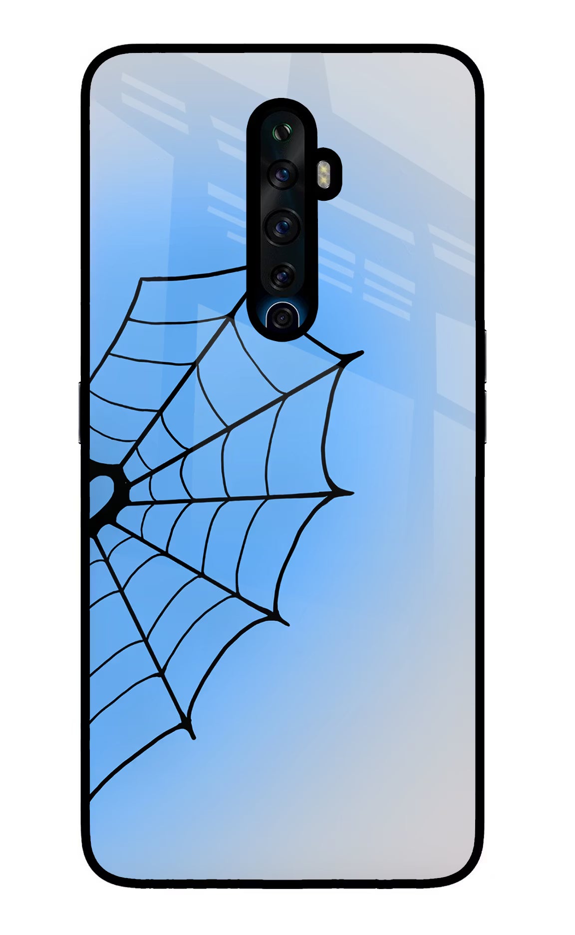 Blue Web Oppo Reno2 Z Glass Case